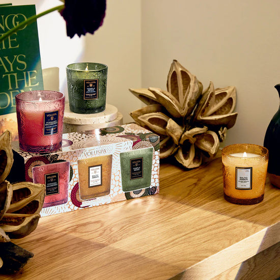 gift set - 3 demi candle - restoration by voluspa