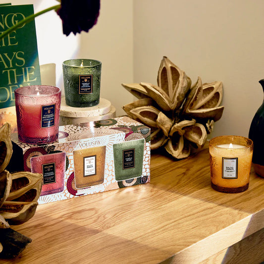 gift set - 3 demi candle - restoration by voluspa
