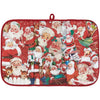 drying mat - retro santas by primitives by kathy
