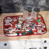 drying mat - retro santas by primitives by kathy