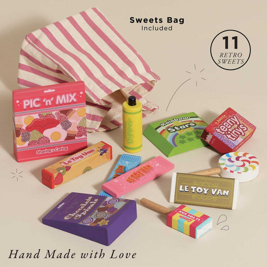 toy set - retro sweet & candy - classic wooden by le toy van, inc.