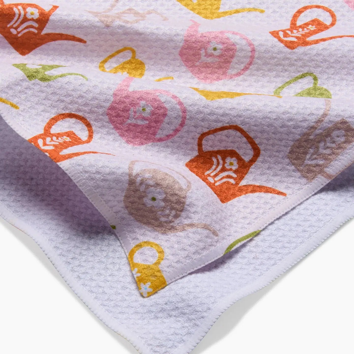 tea towel - microfiber - retro watering cans by geometry house