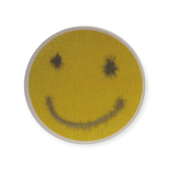 sponge cloth - cellulose - smiley face by creative co-op