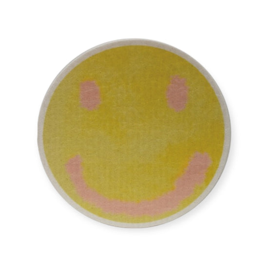 sponge cloth - cellulose - smiley face by creative co-op