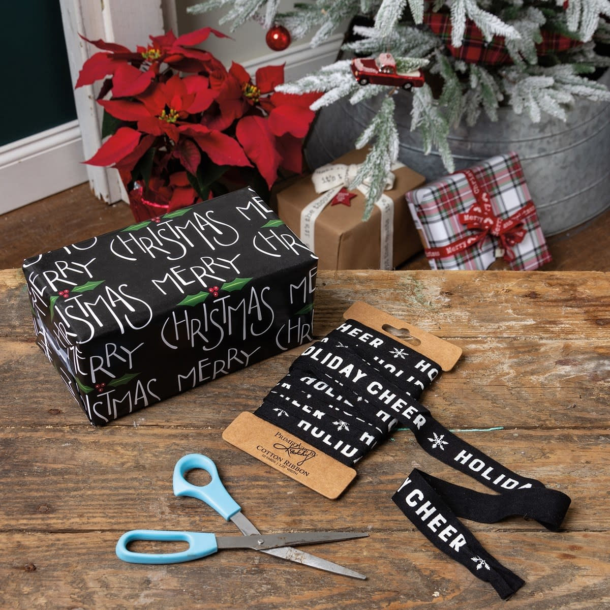 cotton ribbon - holiday cheer by primitives by kathy