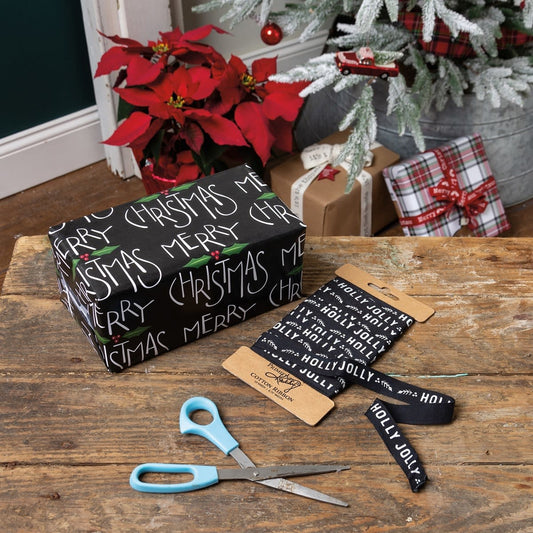 cotton ribbon - holly jolly by primitives by kathy