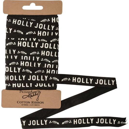 cotton ribbon - holly jolly by primitives by kathy