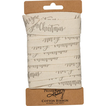 cotton ribbon - "merry christmas" by primitives by kathy