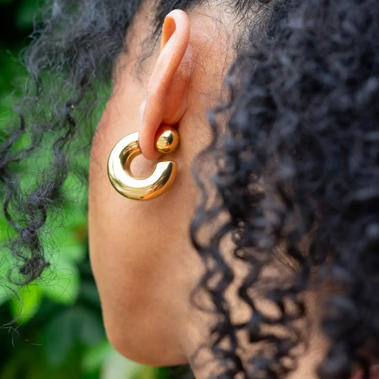 earrings - jacket hoops by peter and june