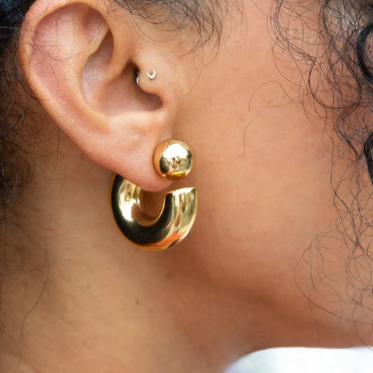 earrings - jacket hoops by peter and june