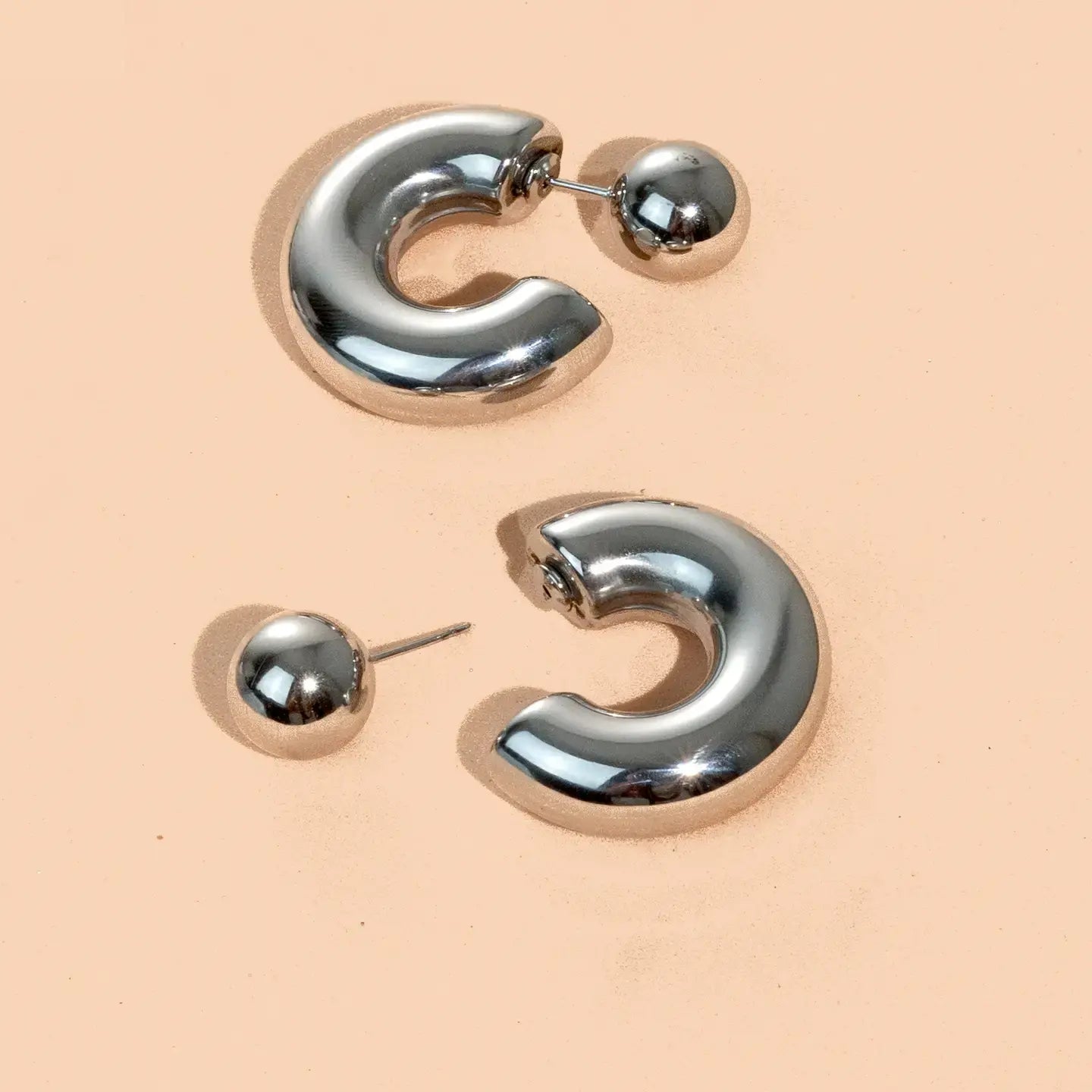 earrings - jacket hoops by peter and june