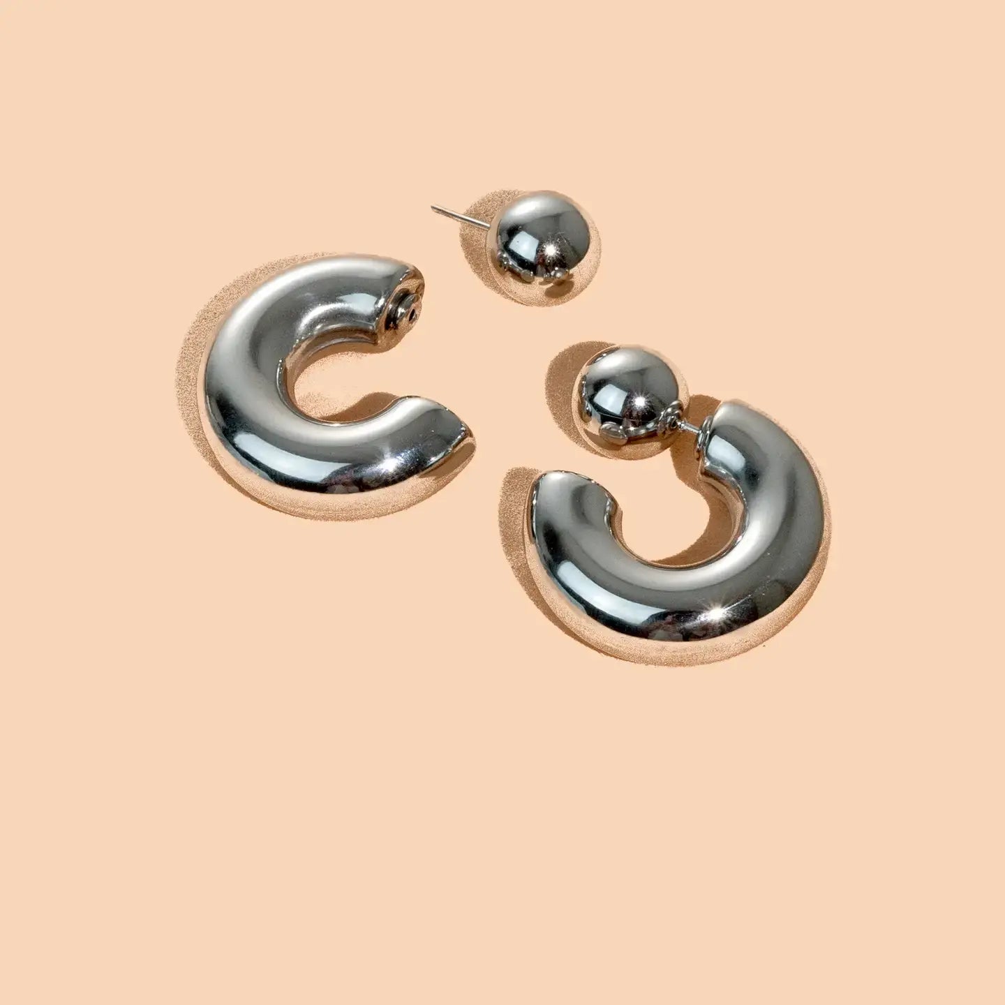 earrings - jacket hoops by peter and june