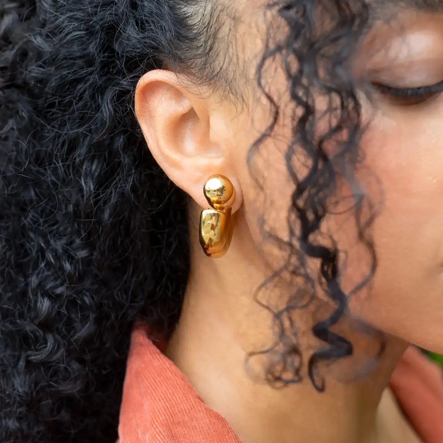 earrings - jacket hoops by peter and june