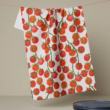 tea towel - microfiber - ripe & ready (tomatoes) by geometry house