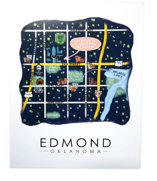Art Print|8x10|Edmond Map