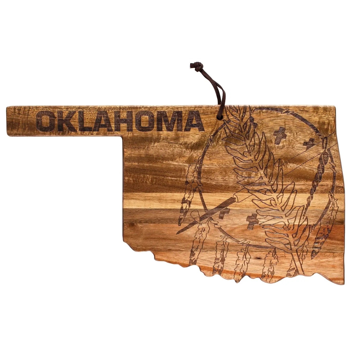 serving board - osage shield - oklahoma by totally bamboo