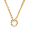necklace - rolo chain 18" - charm holder - 14kgp by amano studio