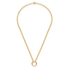 necklace - rolo chain 18" - charm holder - 14kgp by amano studio