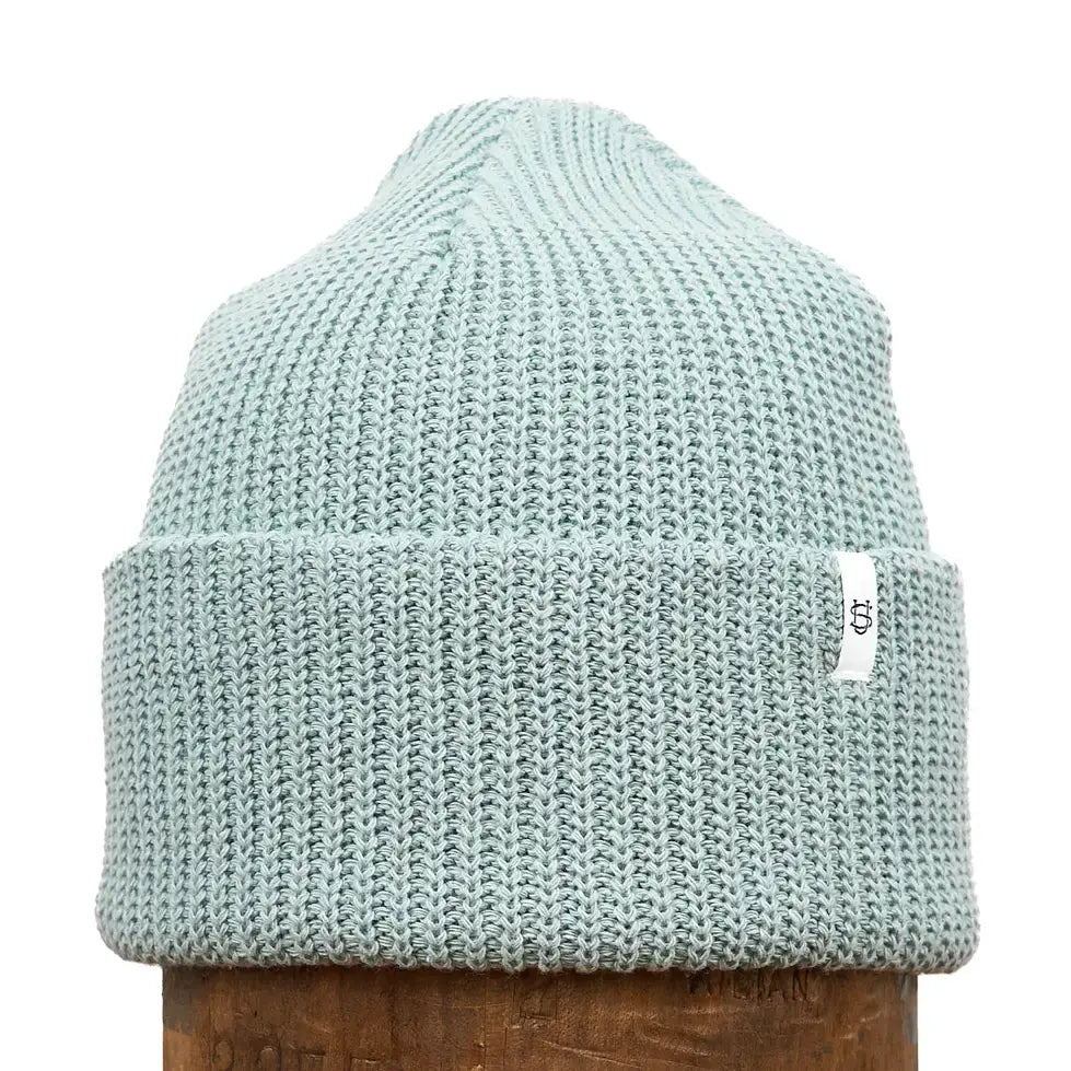 beanie - heavyweight upcycled cotton - creek blue by upstate sock