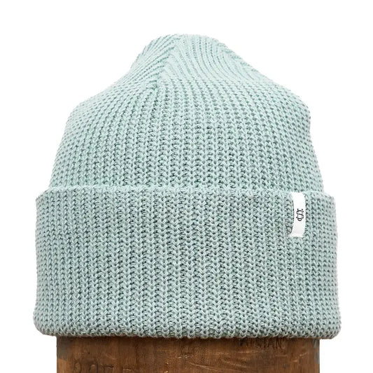 beanie - heavyweight upcycled cotton - creek blue by upstate sock