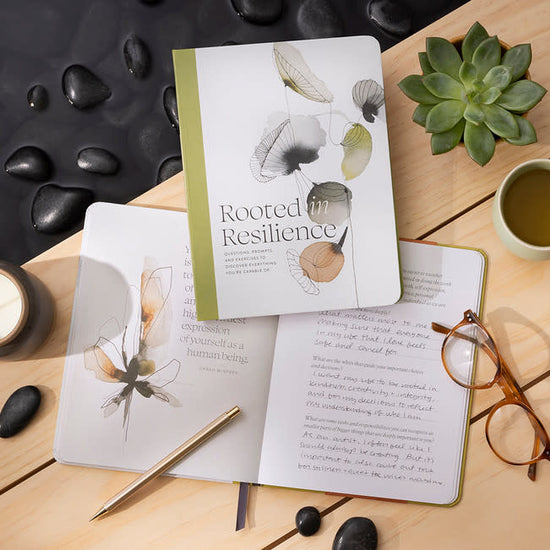 book - guided journal - rooted in resilience by compendium