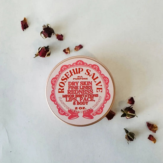 salve - rosehip - 2 oz tin by slabtown mercantile & co. (rosehip salve)