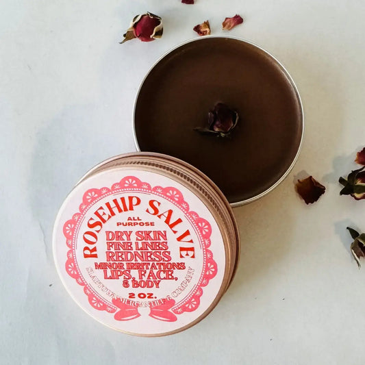 salve - rosehip - 2 oz tin by slabtown mercantile & co. (rosehip salve)