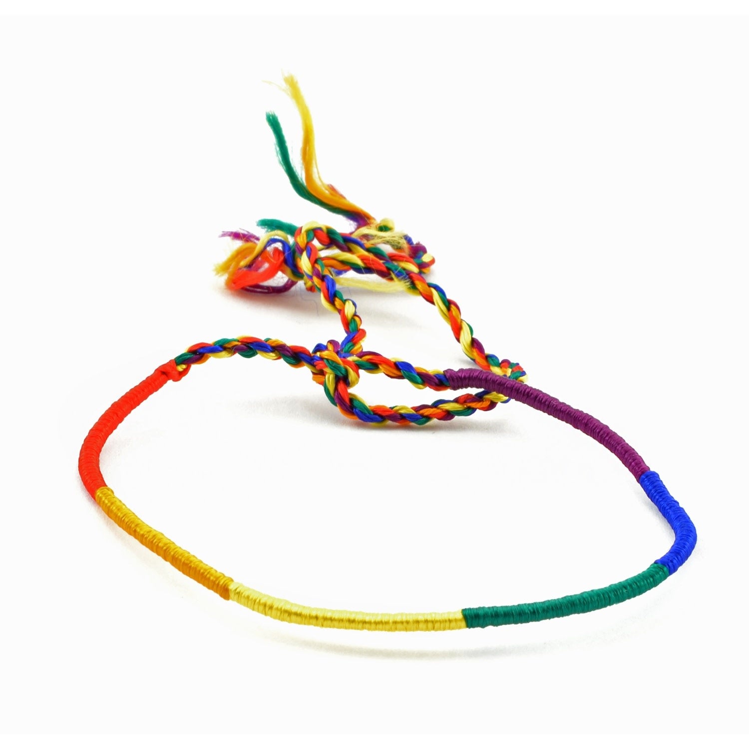 friendship bracelet - silk rainbow by lucia's imports