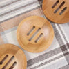 soap dish - natural bamboo - round by plenty