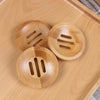 soap dish - natural bamboo - round by plenty