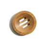 soap dish - natural bamboo - round by plenty