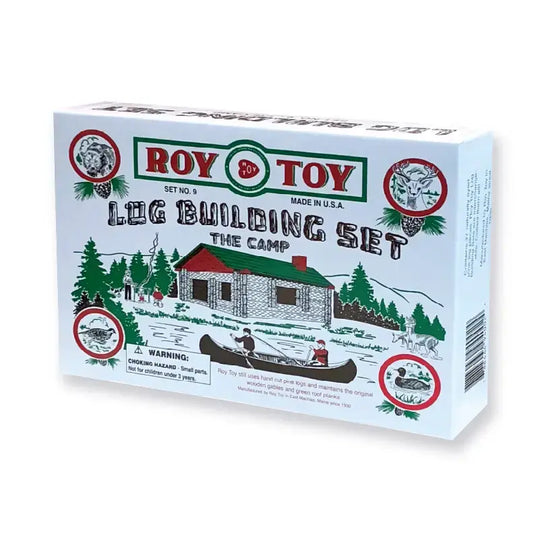 toy - log building set - 1930's original camp by roy toy
