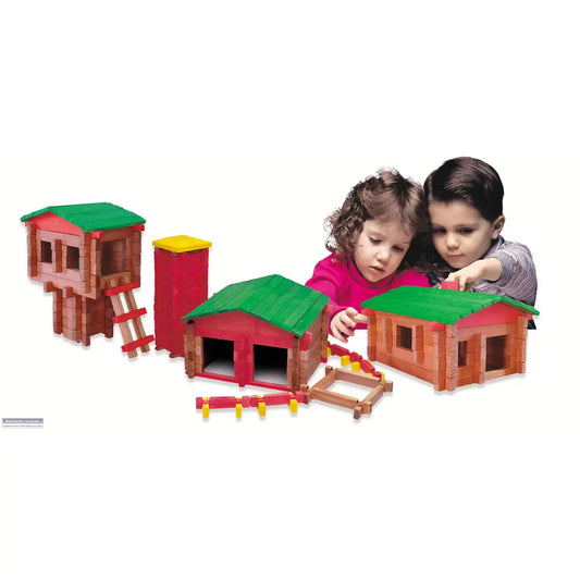 toy - deluxe log building set - 250 piece by roy toy