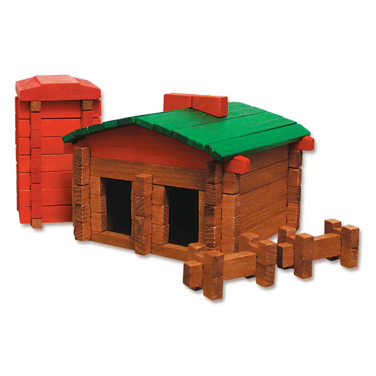 toy - deluxe log building set - 550 piece by roy toy