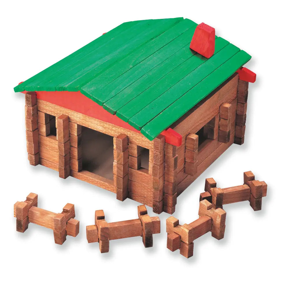 toy - deluxe log building set - 550 piece by roy toy