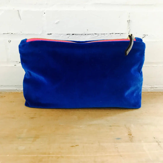 velvet zipper bag - makeup by erin flett