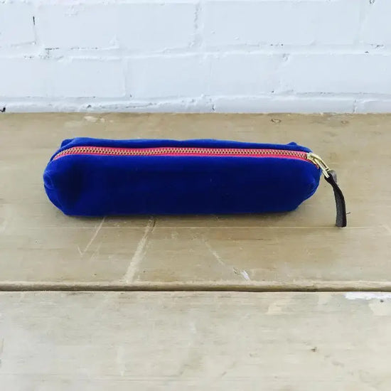 velvet zipper bag - makeup by erin flett