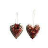 Ornament | Wool Felt Heart | Embroidery & Beads | 2 Styles, Assorted