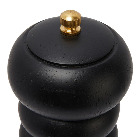salt & pepper mill - black rubberwood - finial top by creative co-op