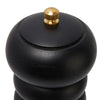 salt & pepper mill - black rubberwood - finial top by creative co-op