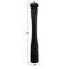 salt & pepper mill - black rubberwood - finial top by creative co-op