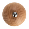 salt & pepper mill - large - two-tone rubberwood - ball top by creative co-op
