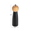 salt & pepper mill - large - two-tone rubberwood - ball top by creative co-op