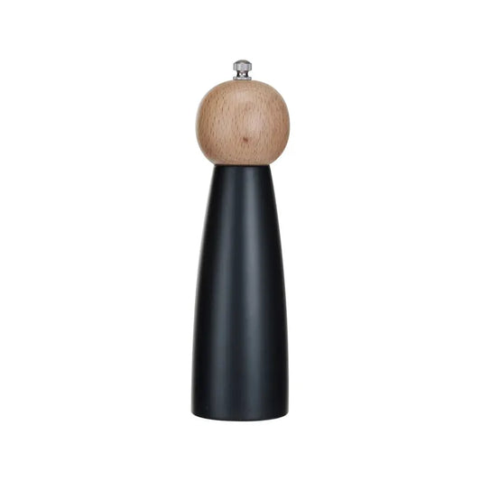 salt & pepper mill - large - two-tone rubberwood - ball top by creative co-op