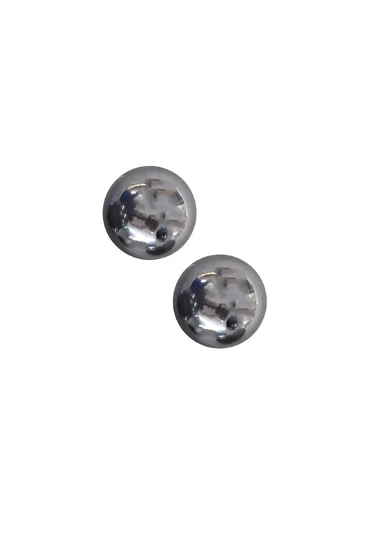 earrings - jackets - glimmer - hematite - platinum-plate by peter and june