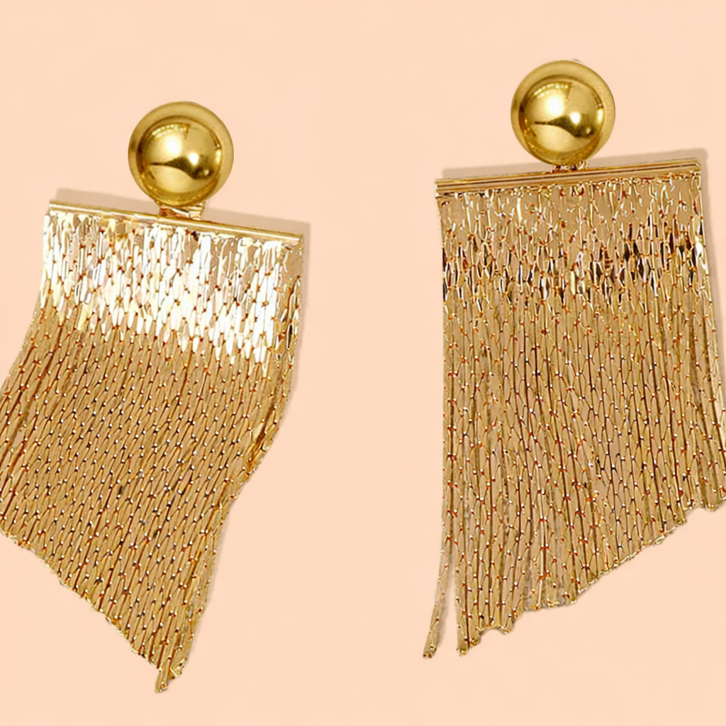 earrings jackets - glimmer - gold stone - 18kgp by peter and june