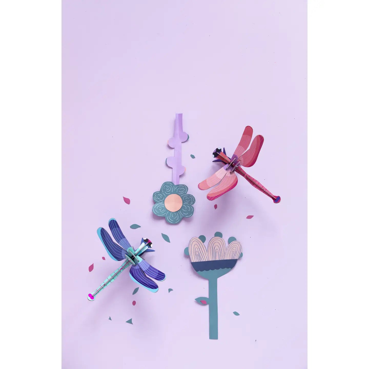 3d insect puzzle - small dragonfly - ruby by studio roof