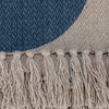 Blanket | Throw | 60"L x 50"W | Recycled Cotton Blend | Abstract Blue