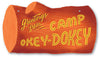 plaque card - greetings from camp okey-dokey by gibbs smith