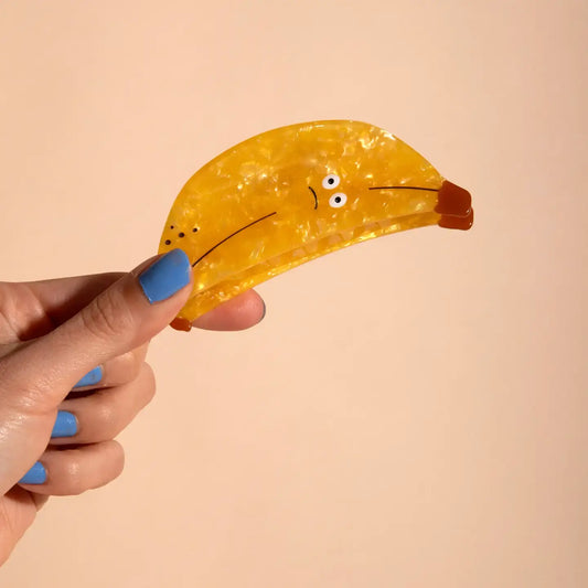 hair claw - cellulose - banana by carolyn suzuki